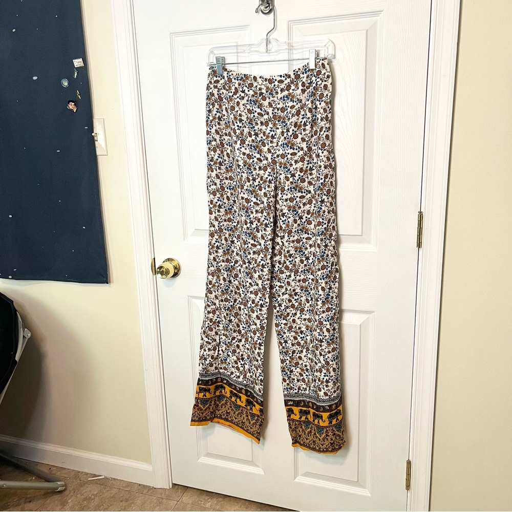 ✧･ﾟf21 yellow boho paisley pants